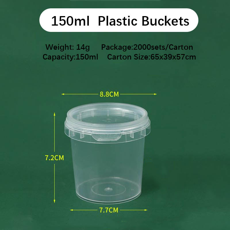 Food Grade Clear PP Round Buckets for Food Storage Plastic Biscuts &nbsp;Pails,Multiple Capacity Snacks Barrel , Vegetable and Fruits Container with Lids