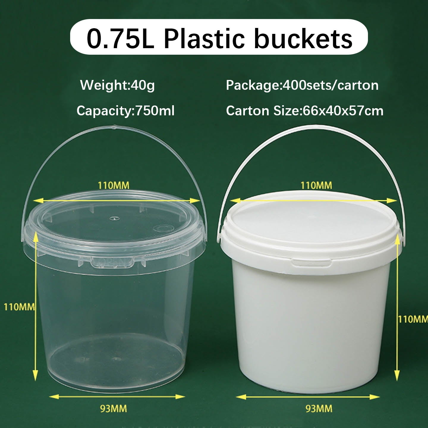 Food Grade Clear PP Round Buckets for Food Storage Plastic Biscuts &nbsp;Pails,Multiple Capacity Snacks Barrel , Vegetable and Fruits Container with Lids