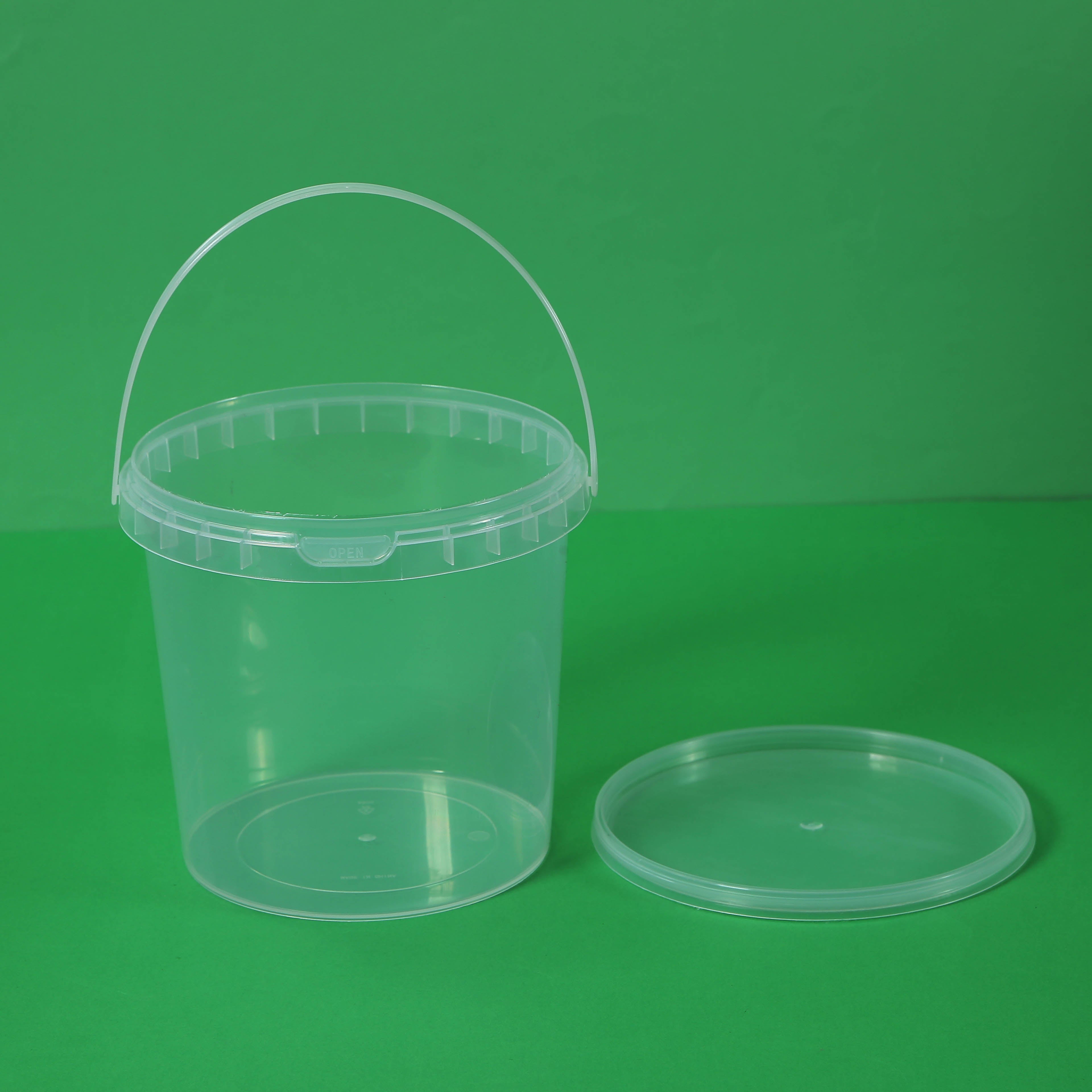 Food Grade Clear PP Round Buckets for Food Storage Plastic Biscuts &nbsp;Pails,Multiple Capacity Snacks Barrel , Vegetable and Fruits Container with Lids