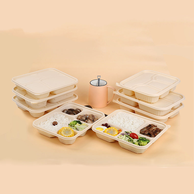 Disposable Cornstarch Compartment Lunch Box