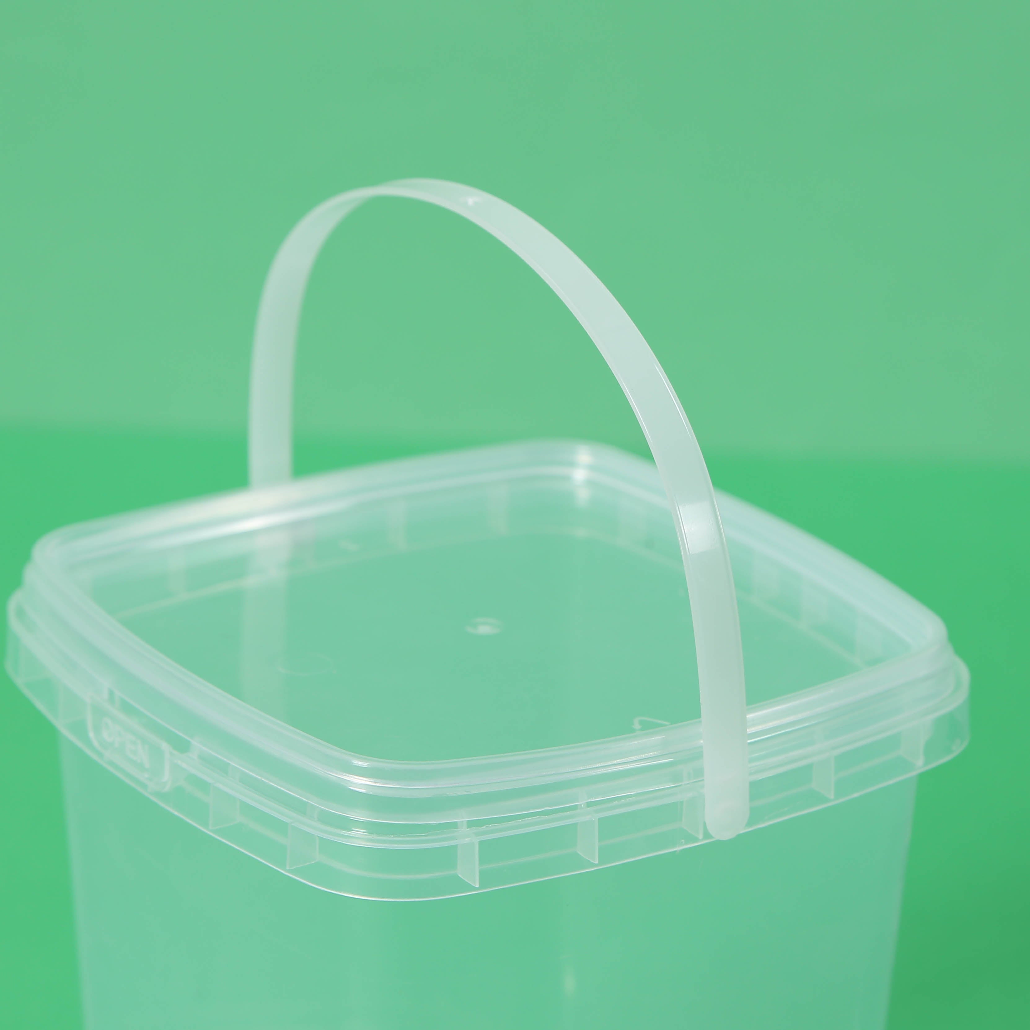 Square Plastic Food Grade Buckets for Snacks and Desserts Packaging,Crayon Stationery Pails,Arts and Toys Barrels