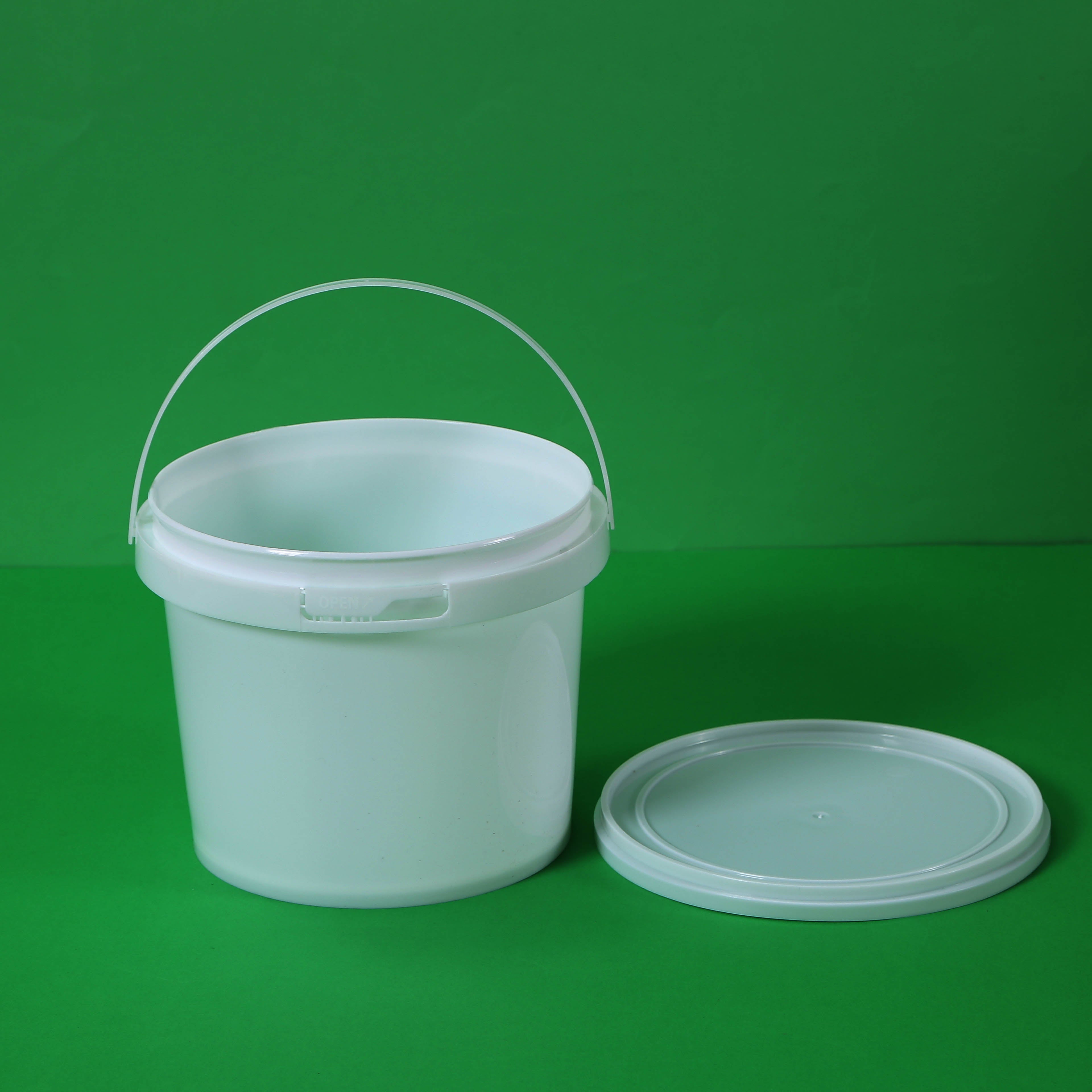 Food Grade White PP Round Buckets for Food Storage Plastic Yogurt Pails,Multipl Capacity Honey Barrel ,Syrup Containers and Househould Storage Bucket